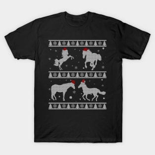 Santa Hat Horses T-Shirt